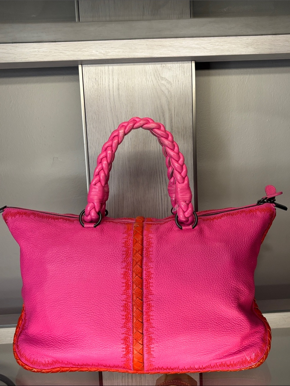 Bottega Veneta Intrecciato Cervo Deerskin Tote/Shoulder Bag w/COA~Final Price - Picture 16 of 16